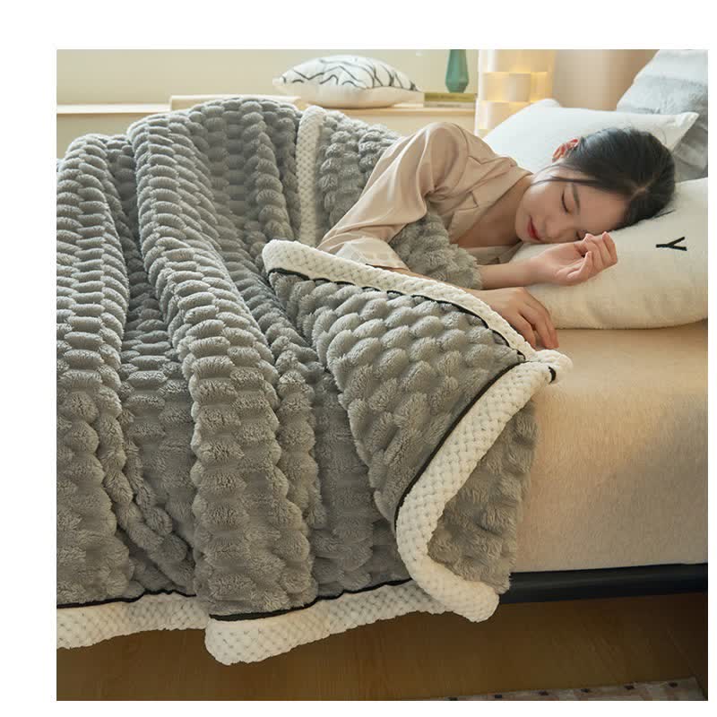 Omkeerbare Plaid Deken van Dikke Coral Fleece - Zachte Polyester voor Bank en Bed - Verkrijgbaar in 8 Kleuren en 2 Maten | Sulvida