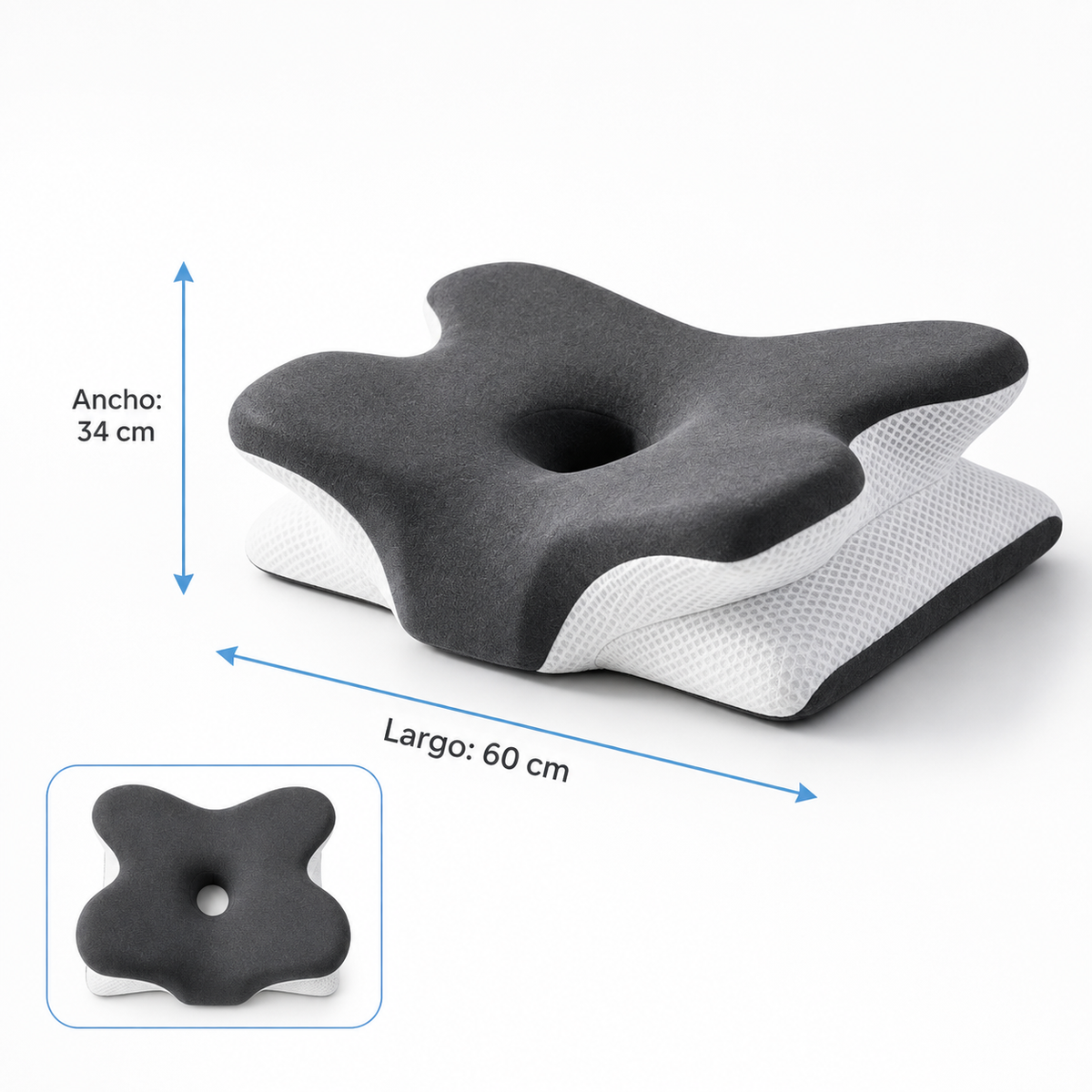 Verstelbaar Neksteunkussen Memory Foam Ergonomisch Hoofdkussen voor Optimaal Slaapcomfort en Nekondersteuning | Sulvida