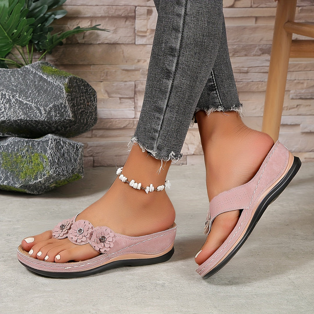 Orthopedische Damessandalen met Verstelbare Klittenbandsluiting Zomer Slippers Casual Wandelen Comfortabel | Sulvida