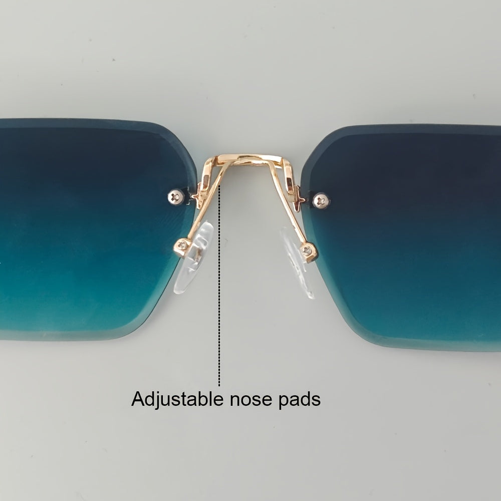 Herenleesbrille zonder montuur vierkant model licht metaal glas voor dagelijks gebruik helder zicht comfort | Sulvida