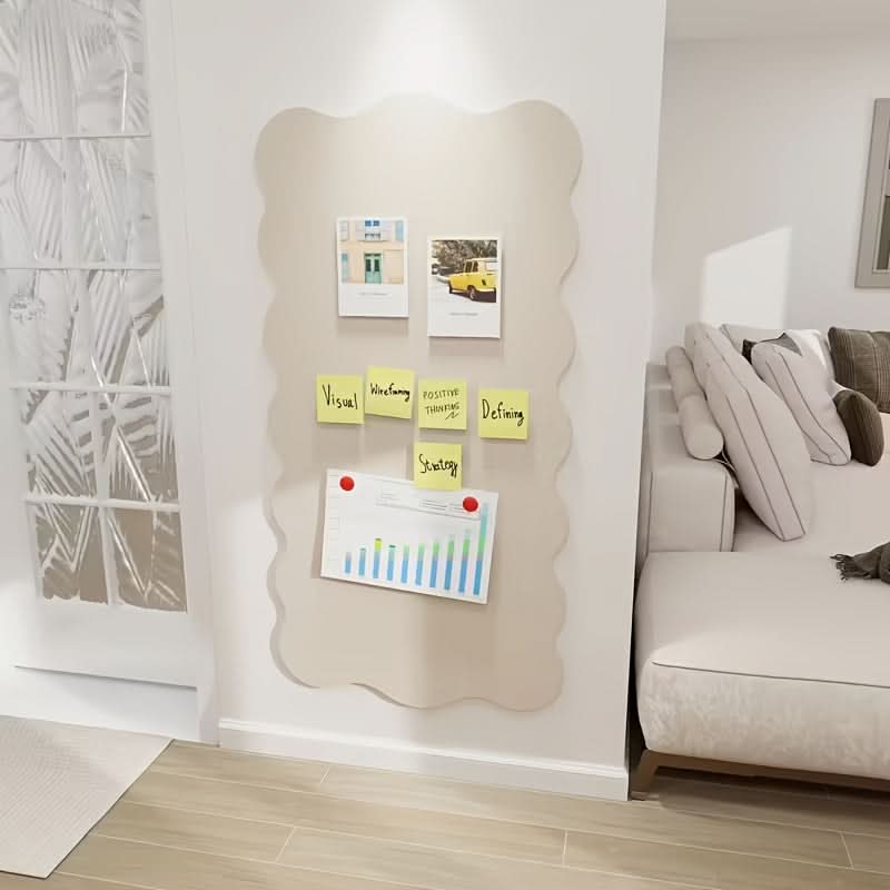 Tableau d’affichage en feutre avec punaises, tableau mémo décoratif 60x120 cm, kit de fixation, design moderne, montage mural, bureau | Sulvida