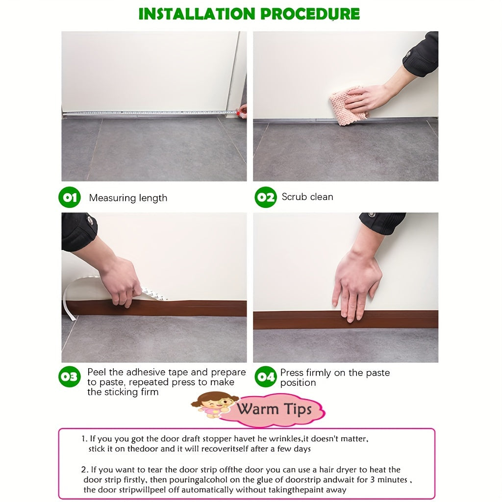 Siliconen Deurtochtstrip 99 cm Zelfklevend Geluids- en Tochtisolerend Energiebesparend Zwart Wit Grijs | Sulvida