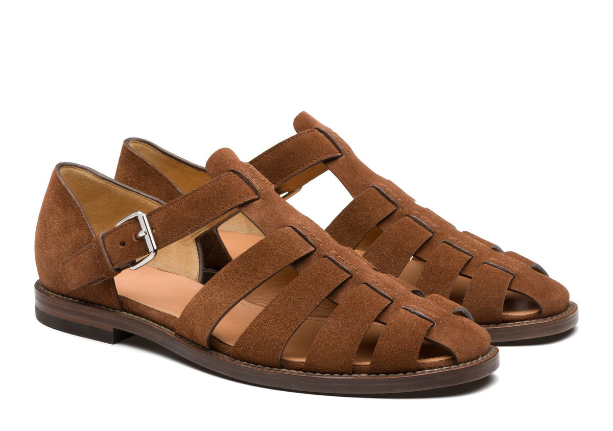 Leren Heren Sandalen Gesloten Teen Verstelbaar Comfortabel Zomerschoeisel voor Wandelen en Outdoor Activiteiten | Sulvida