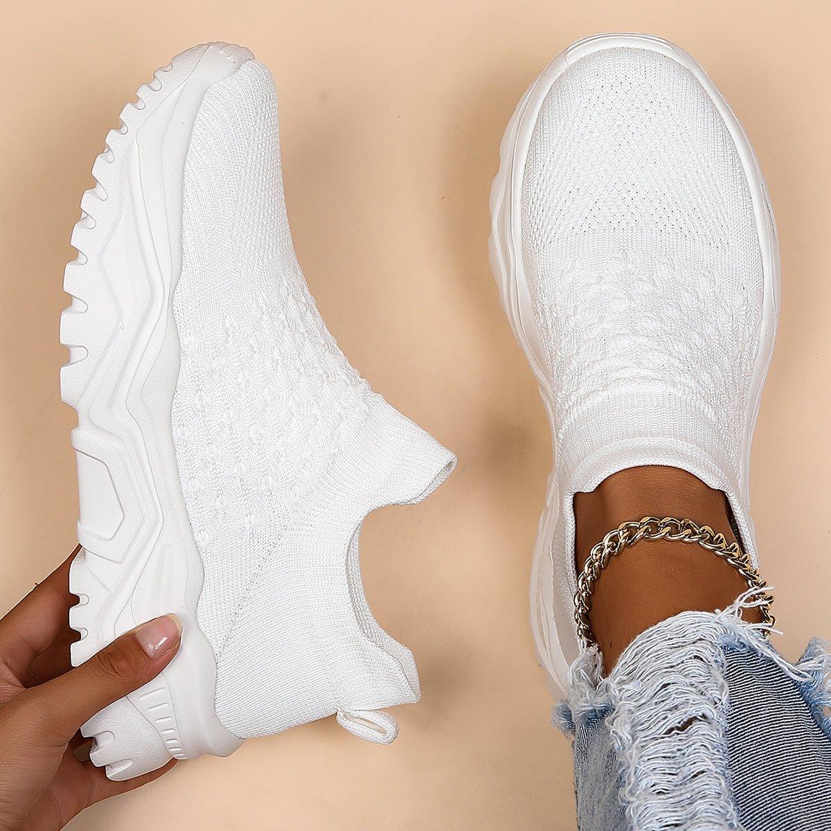 Ergonomische Instapschoenen Wit Unisex – Loopcomfort Orthopedisch Schuim Dagelijks Draaggemak Antislip Zool | Sulvida
