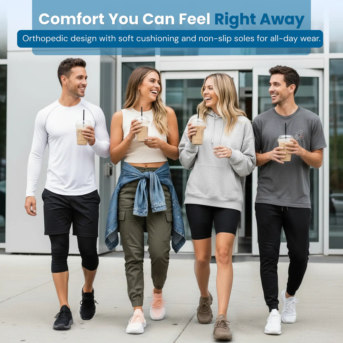 Ergonomische Instapschoenen Wit Unisex – Loopcomfort Orthopedisch Schuim Dagelijks Draaggemak Antislip Zool | Sulvida