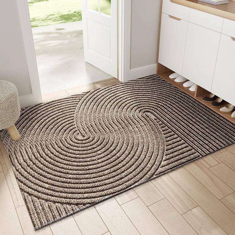 Schoonloopmat Antislip PVC Binnenshuis Buitenshuis Groen Grijs Khaki Deurmat Vuilvangende Matje Entree | Sulvida