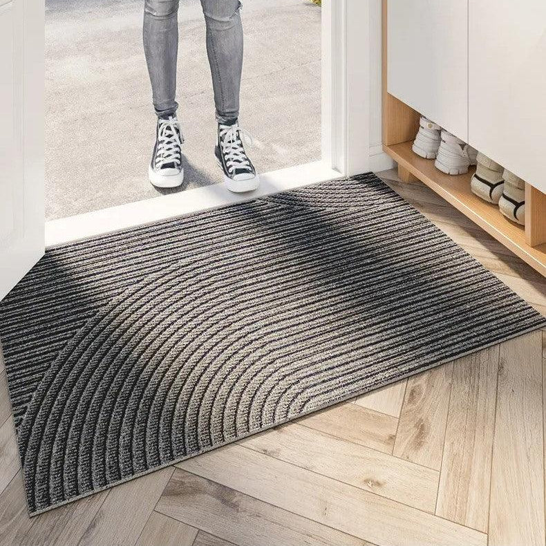 Schoonloopmat Antislip PVC Binnenshuis Buitenshuis Groen Grijs Khaki Deurmat Vuilvangende Matje Entree | Sulvida