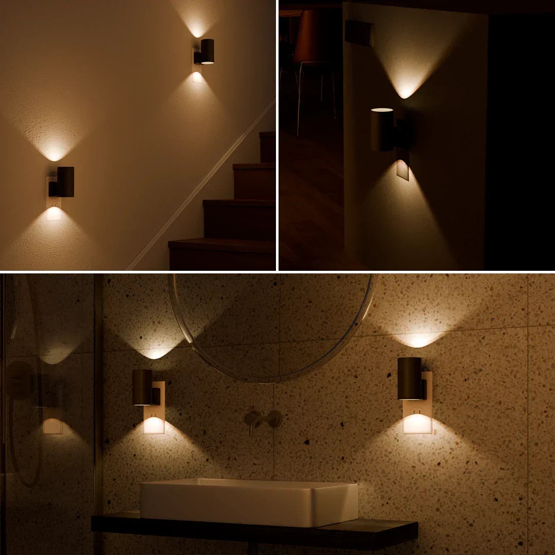 Dimbare Nachtlamp met Touch-Bediening Stekker LED voor Slaapkamer Hal Kinderkamer Nachtkastje Wandlamp met Lichtsensor Warm Wit Licht | Sulvida