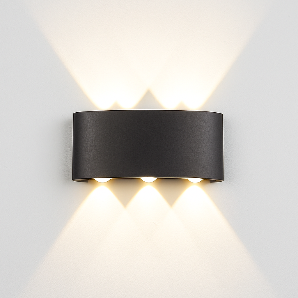 LED Wandlamp Voor Buiten Zwart of Wit Modern Geometrisch Lichteffect Waterdicht Tuinverlichting Buitenlamp | Sulvida
