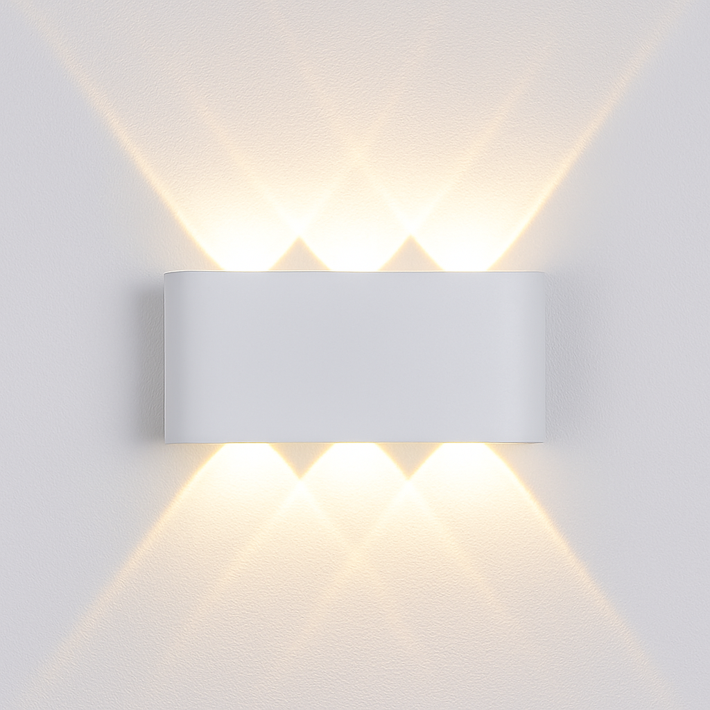 LED Wandlamp Voor Buiten Zwart of Wit Modern Geometrisch Lichteffect Waterdicht Tuinverlichting Buitenlamp | Sulvida