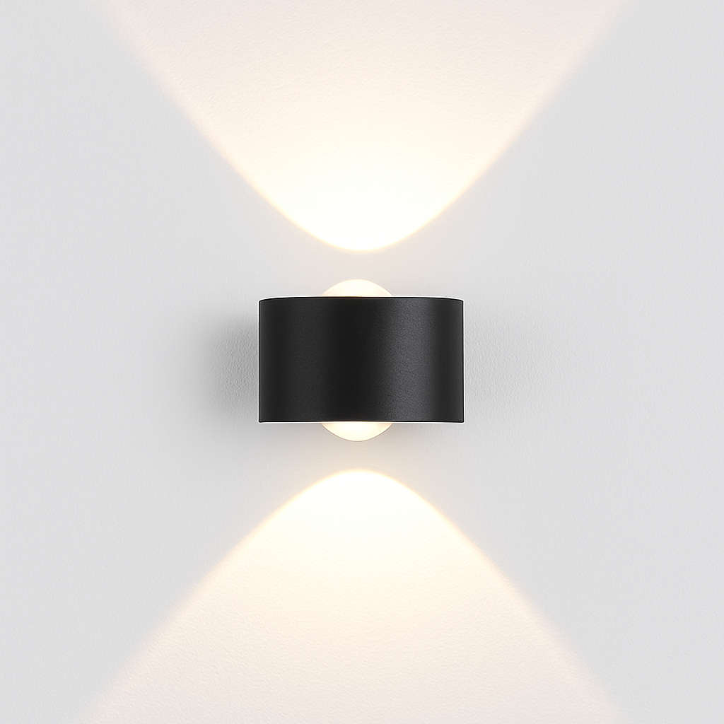 LED Wandlamp Voor Buiten Zwart of Wit Modern Geometrisch Lichteffect Waterdicht Tuinverlichting Buitenlamp | Sulvida