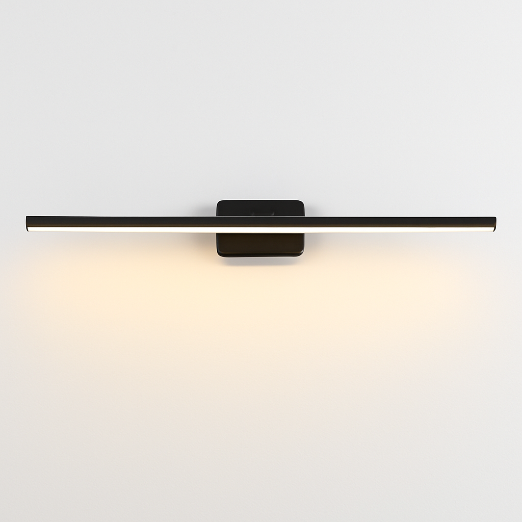 LED Badkamerspiegel Wandlamp Rechthoekig Zwart Wit Metaal Aluminium Moderne Verlichting Spiegellamp Badkamer | Sulvida