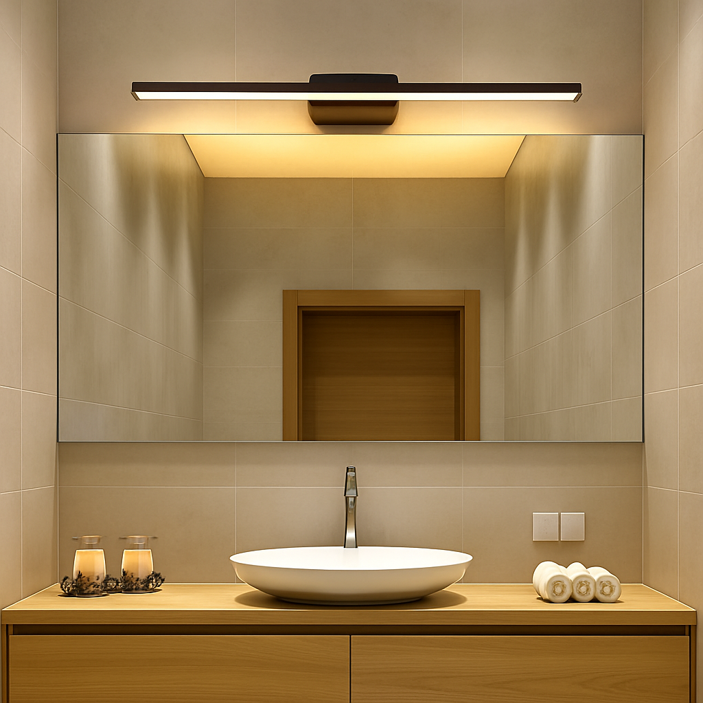LED Badkamerspiegel Wandlamp Rechthoekig Zwart Wit Metaal Aluminium Moderne Verlichting Spiegellamp Badkamer | Sulvida