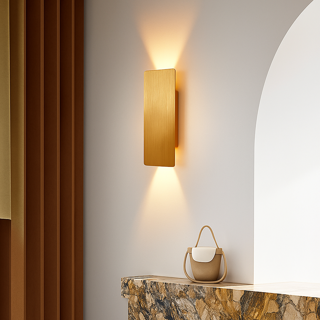 Design wandlamp aluminium dubbel lichteffect woonkamer hal gang slaapkamer 6W 18W LED verlichting modern | Sulvida