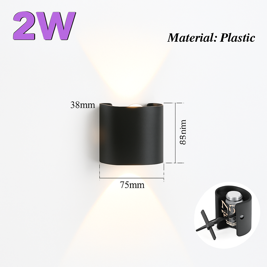LED Wandlamp Vierkant Modern Design Binnen Buiten Zwart Wit 2W-10W Interieur Buitenverlichting Woonkamer | Sulvida