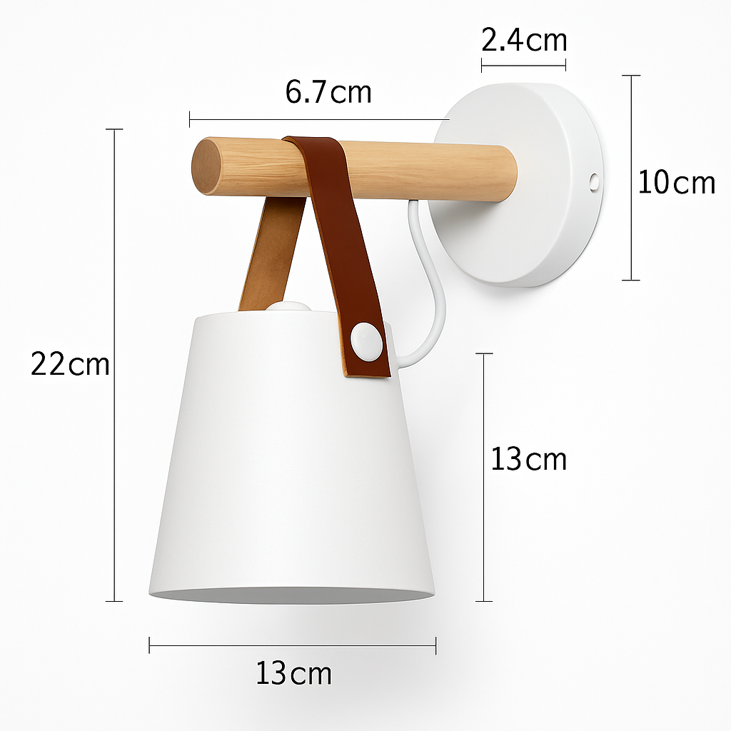 Wandlamp Metaal LED Zwart Wit Neerwaartse Lichtbundel Modern Scandinavisch E27 Keuken Slaapkamer Gang | Sulvida