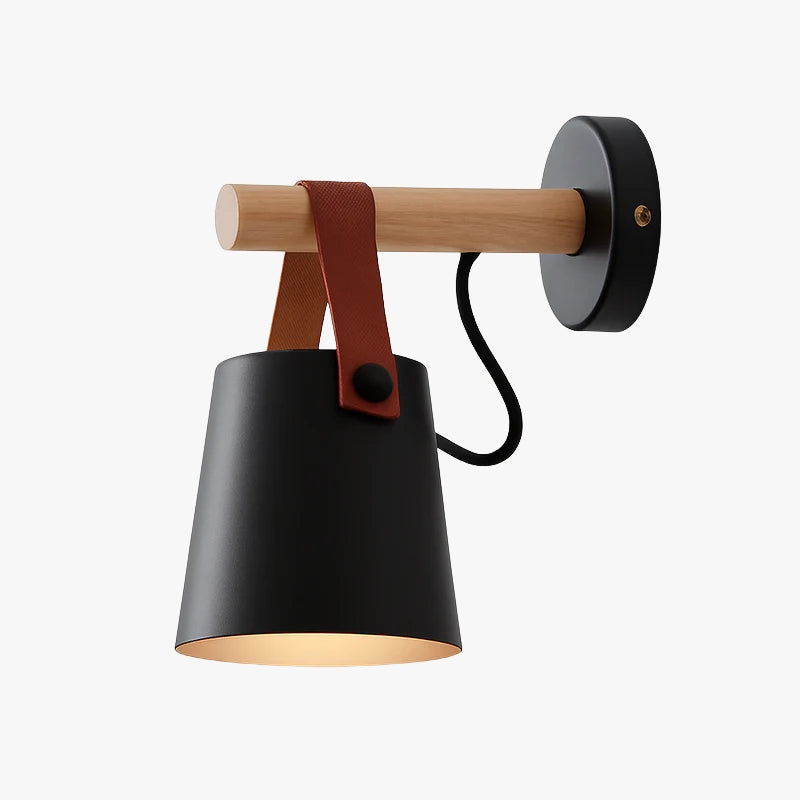 Wandlamp Metaal LED Zwart Wit Neerwaartse Lichtbundel Modern Scandinavisch E27 Keuken Slaapkamer Gang | Sulvida
