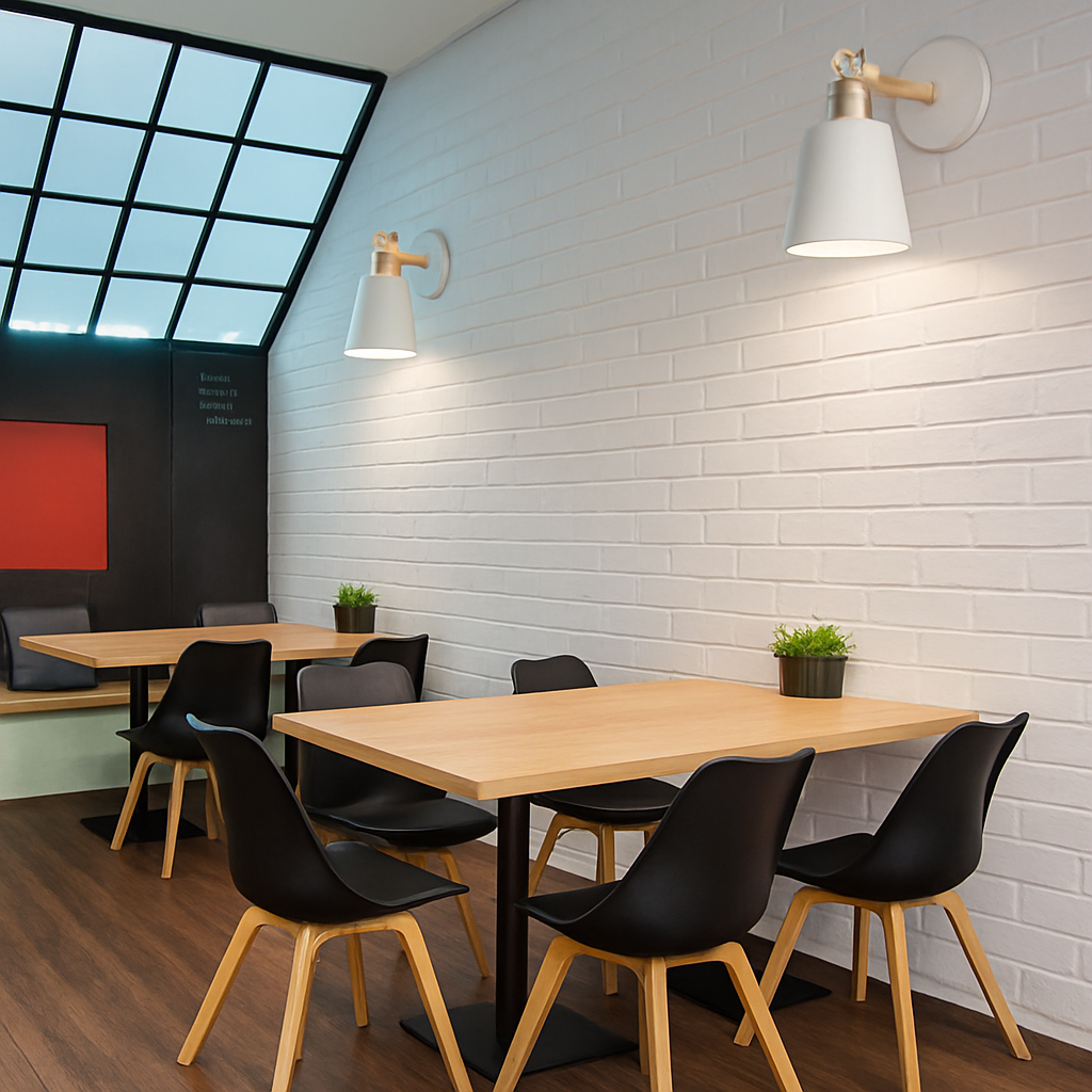 Wandlamp met hout en metaal design Scandinavisch stijl E27 fitting zwart wit voor woonkamer slaapkamer | Sulvida