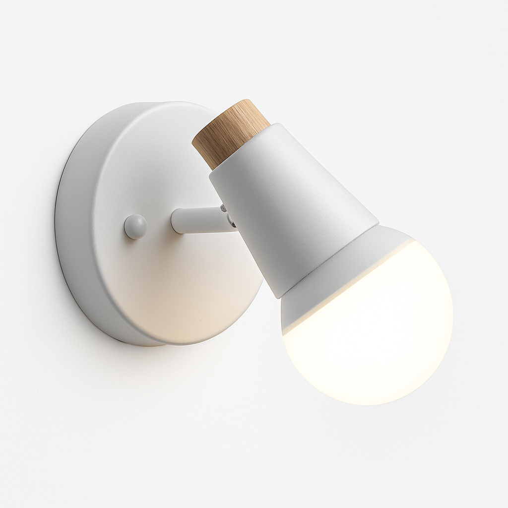 Hertengewei Wandlamp LED Hout Modern Design Slaapkamer Woonkamer Zwart Wit Metaal E27 Sfeerverlichting | Sulvida