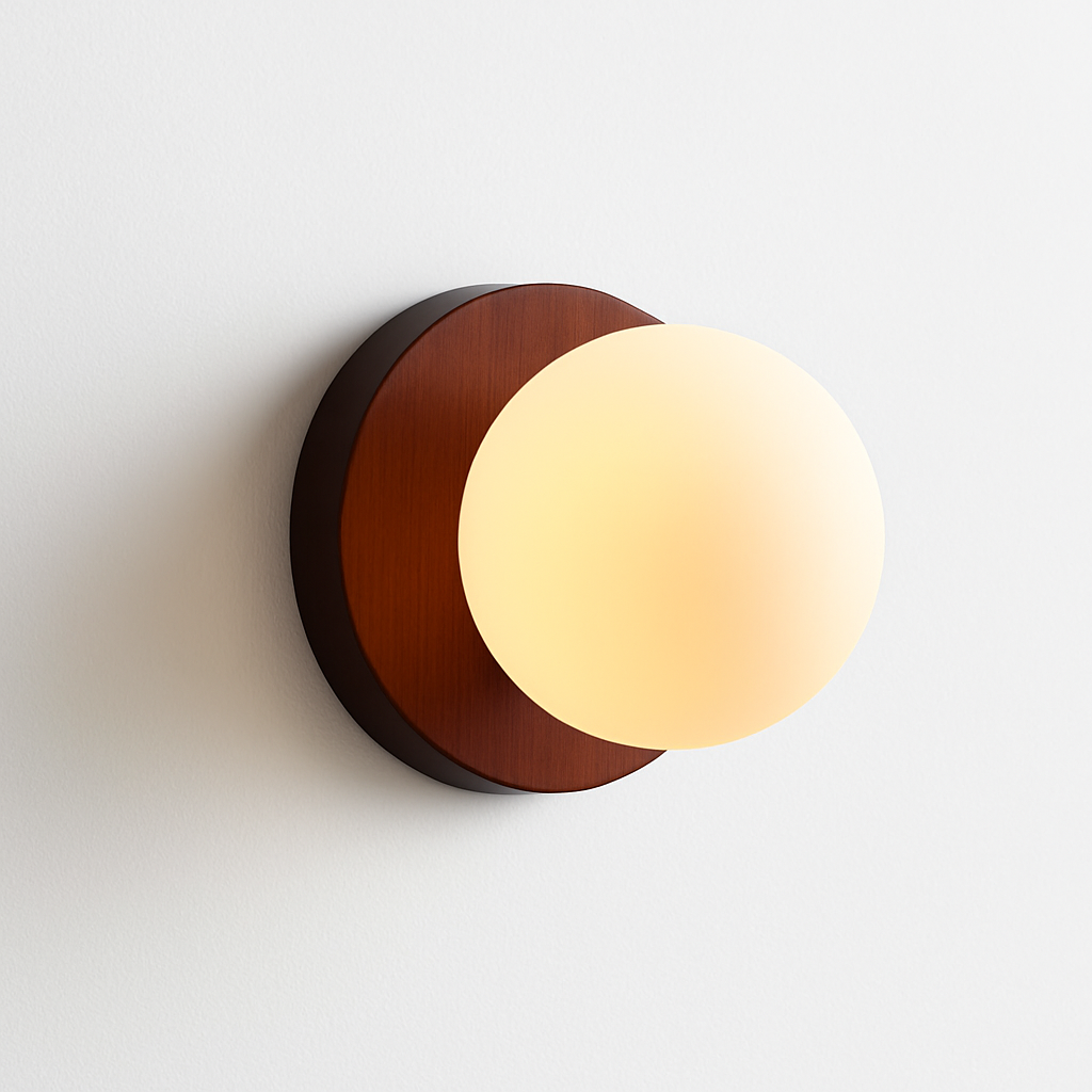 Glazen wandlamp ronde kap 10-12 cm macaron stijl LED verlichting slaapkamer hal gang modern interieur | Sulvida