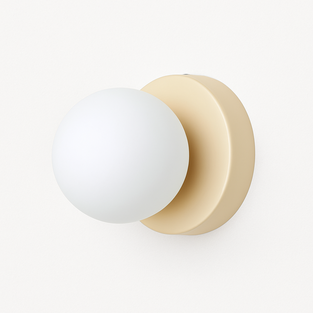 Glazen wandlamp ronde kap 10-12 cm macaron stijl LED verlichting slaapkamer hal gang modern interieur | Sulvida