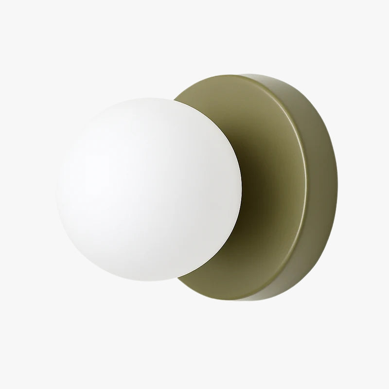 Glazen wandlamp ronde kap 10-12 cm macaron stijl LED verlichting slaapkamer hal gang modern interieur | Sulvida