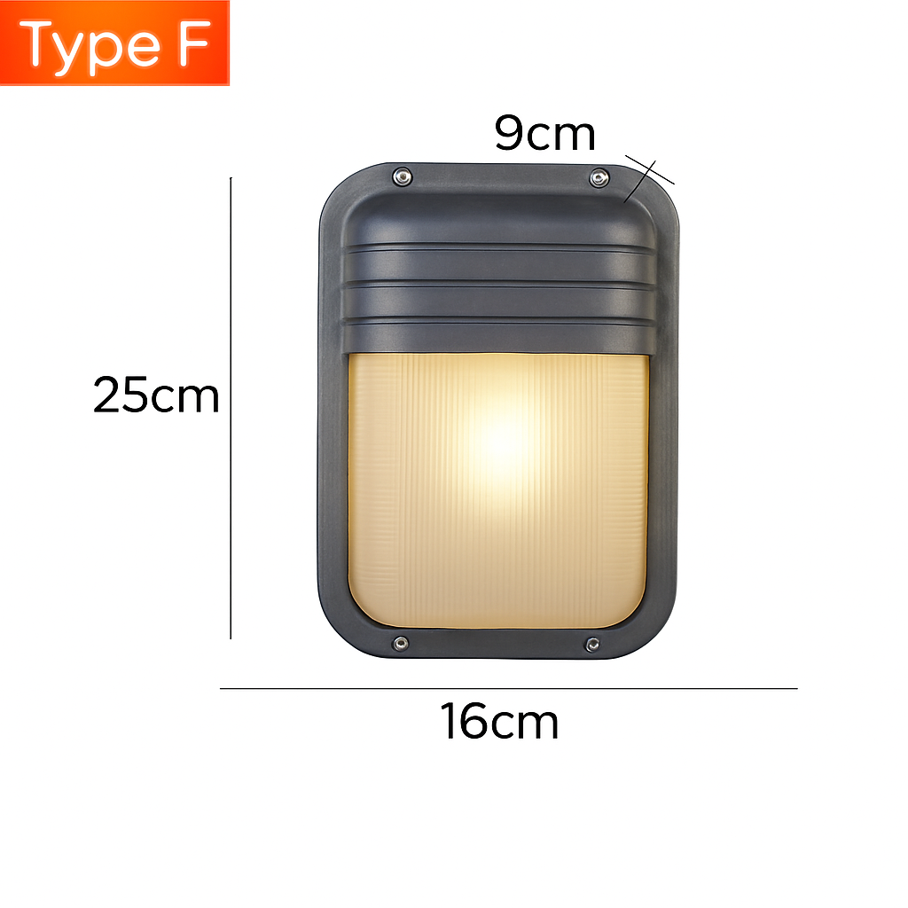 Wandlamp Buitenlamp Industrieel Vintage Stijl Glas E27 IP65 Waterdicht Tuinverlichting Terras Entree | Sulvida