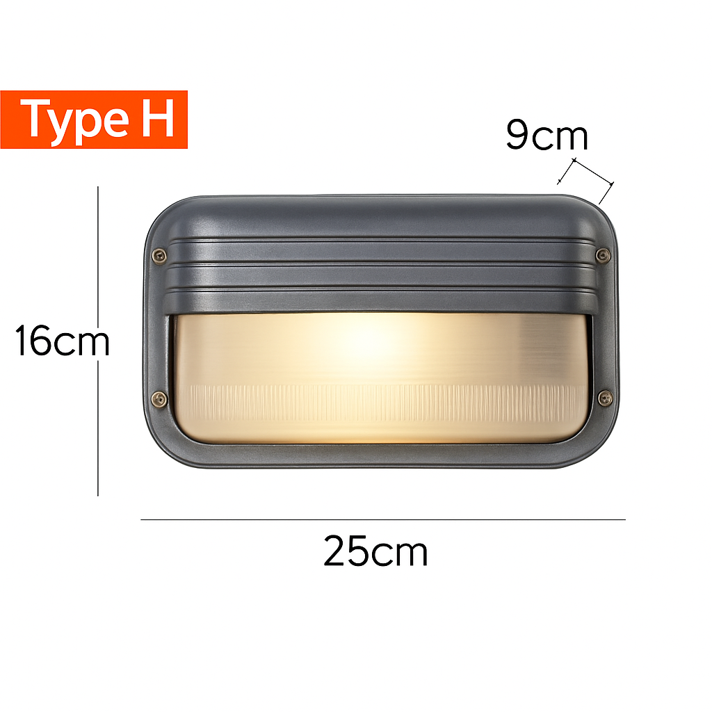 Wandlamp Buitenlamp Industrieel Vintage Stijl Glas E27 IP65 Waterdicht Tuinverlichting Terras Entree | Sulvida
