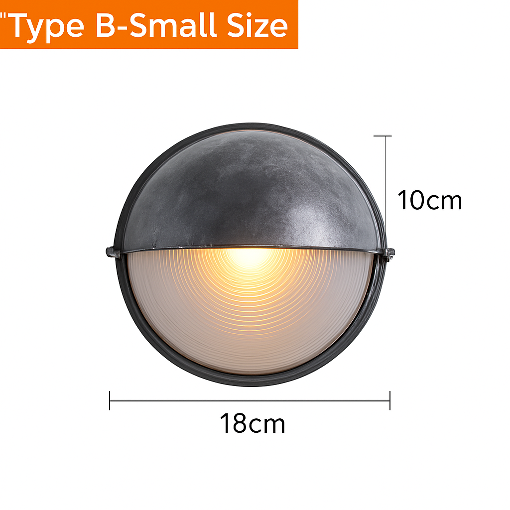 Wandlamp Buitenlamp Industrieel Vintage Stijl Glas E27 IP65 Waterdicht Tuinverlichting Terras Entree | Sulvida