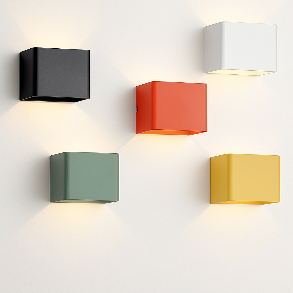 Moderne LED Wandlamp Kubisch Design Metaal Dimbaar Sfeervol Wandverlichting voor Woonkamer Hal Interieur | Sulvida