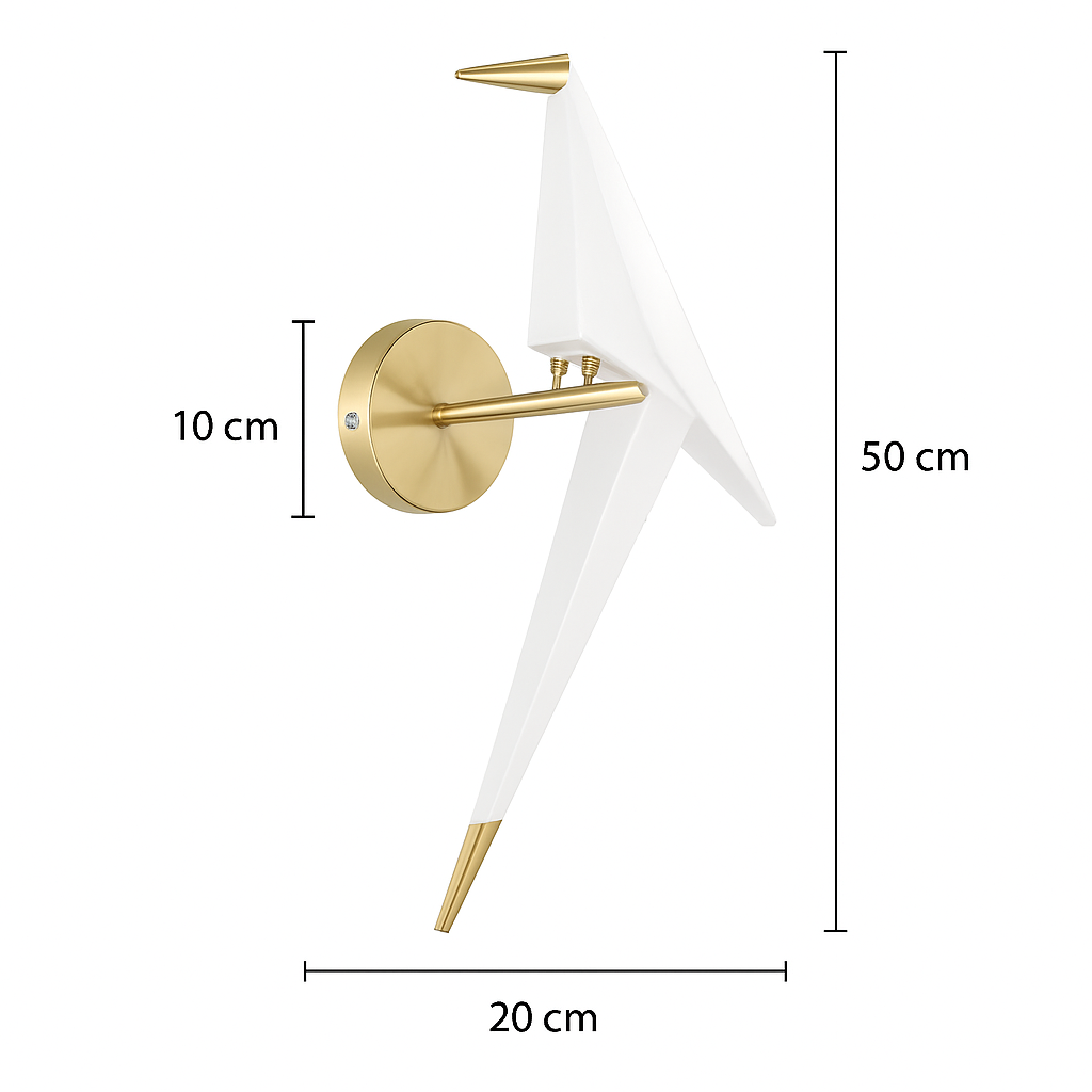 Wandlamp Vogel Design Zwart Wit LED Verlichting Modern Interieur Woonkamer Slaapkamer Decoratief Stijlvol | Sulvida