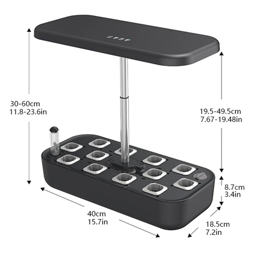Kit de culture hydroponique avec éclairage LED, pour 12 plantes, jardin d’herbes aromatiques d’intérieur, lampe de croissance intelligente automatique | Sulvida