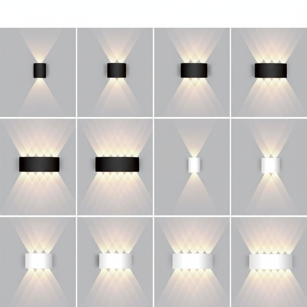 LED Wandlamp Buiten Aluminium Zwart Wit Waterdicht Tuinverlichting Gevellamp Modern Design Muurdecoratie | Sulvida