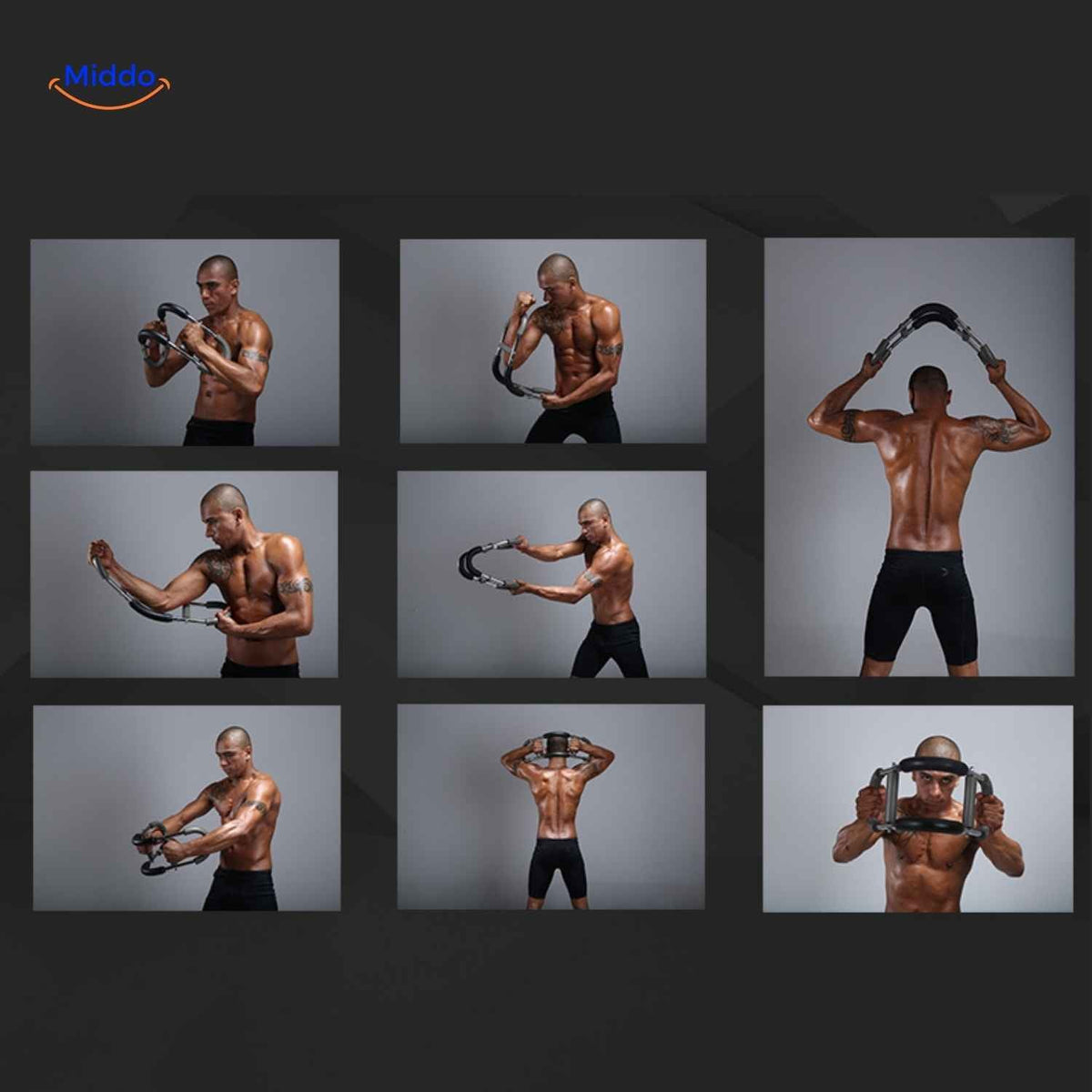 Verstelbare armtrainer drie standen voor thuisfitness krachtoefeningen armen borst schouders thuistraining | Sulvida