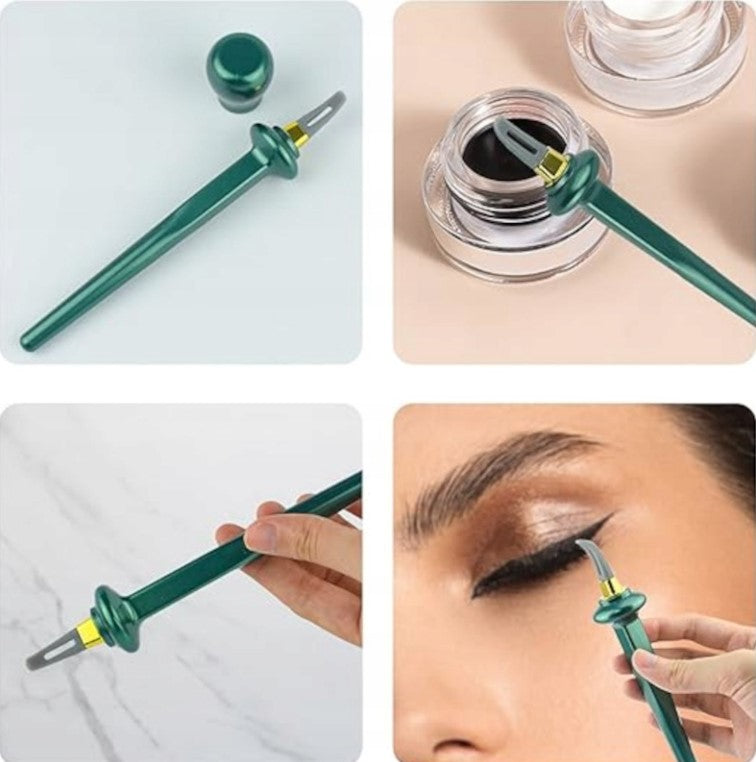 Eyeliner Stempel Set Kat-Eye Wing Sjabloon Zwart Bruin Perfect Symmetrisch Snel Opmaken Oogmake-up Tool | Sulvida