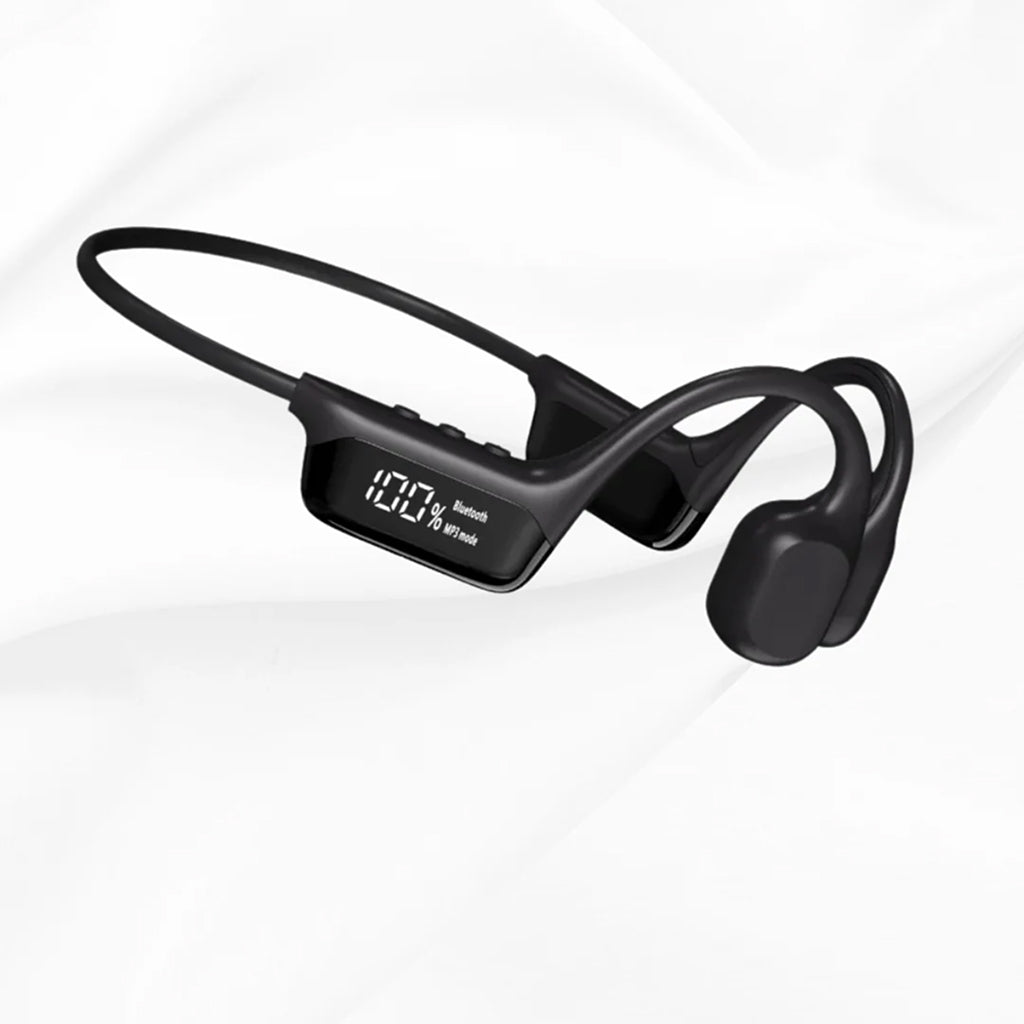 Écouteurs à conduction osseuse Bluetooth 5.1 en titane, ouverts, pour le sport, étanches à la sueur, sans fil et mains libres | Sulvida