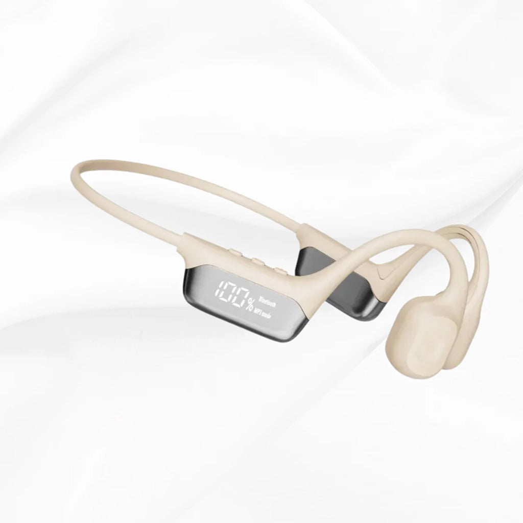 Écouteurs à conduction osseuse Bluetooth 5.1 en titane, ouverts, pour le sport, étanches à la sueur, sans fil et mains libres | Sulvida