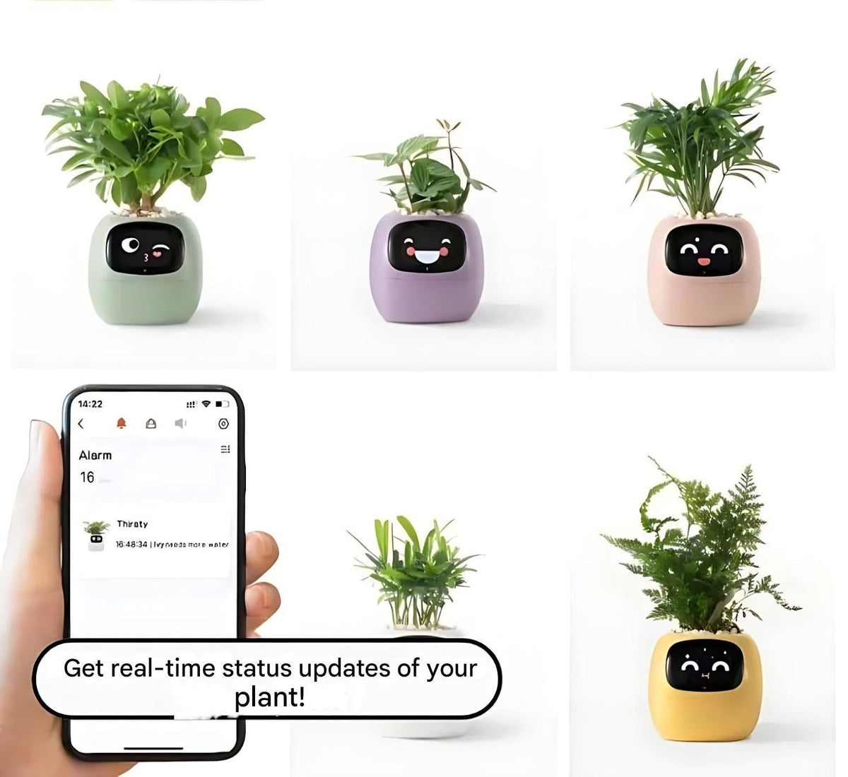 Slimme Plantenpot met Automatische Bewateringsfunctie Digitale Verzorgingsmonitor Sensor voor Kamerplanten | Sulvida
