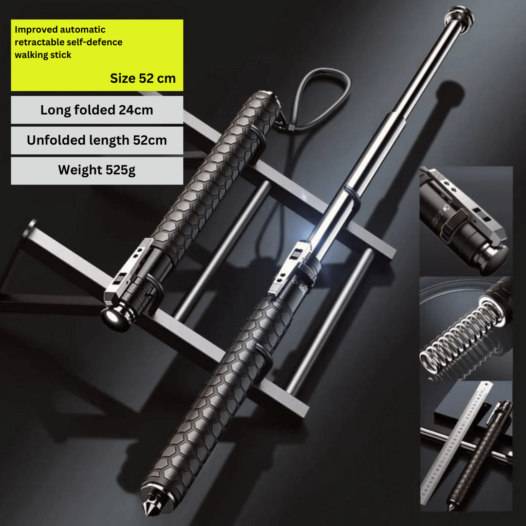 Uitschuifbare Zelfverdedigingstok 39-65 cm Lichtgewicht Aluminium Veiligheidsstok voor Wandelen Trekking Outdoor | Sulvida