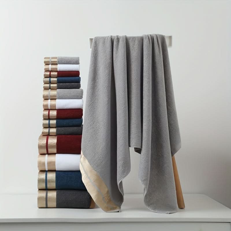 Ensemble de serviettes de luxe en coton – Linge de bain doux pour un usage quotidien, salle de bains, invités, bien-être, spa et hôtel | Sulvida