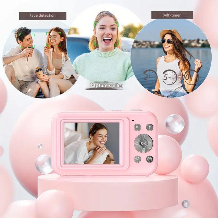 Compacte digitale camera vintage-stijl Full HD video herinneringen vastleggen retro design reizen vakantie | Sulvida
