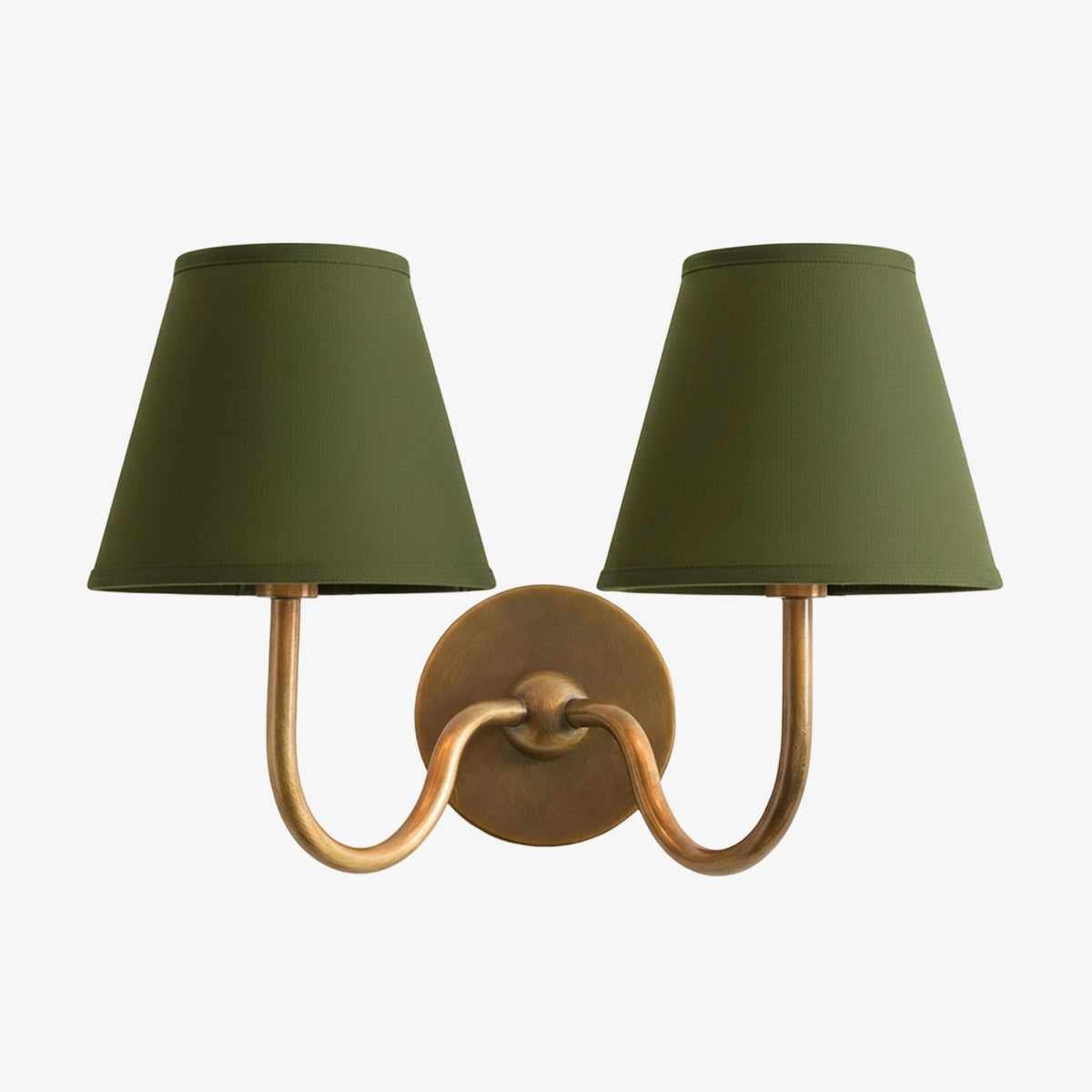 Wandlamp Linnen Kap Messing Armatuur Plissé of Glad Stof E12 Fitting Hardwired Decoratieve Verlichting | Sulvida