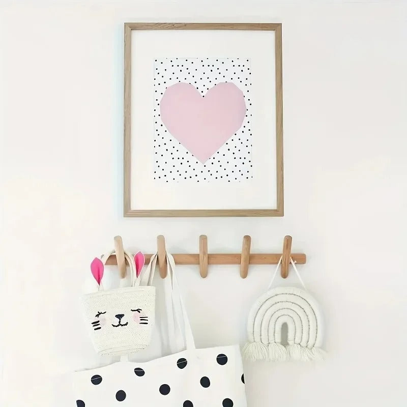 Wandkapstok Massief Eiken met 4 of 5 Haken Scandinavisch Design Minimalistisch Hal Entree Opbergen Wonen | Sulvida