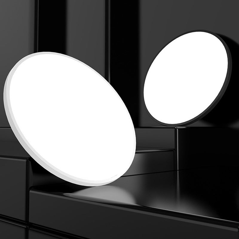 Ronde LED Plafondlamp Zwart Wit Ultra Plat 23cm 27cm 37cm Acryl Badkamer Keuken Hal Modern Sfeervol Energiezuinig | Sulvida