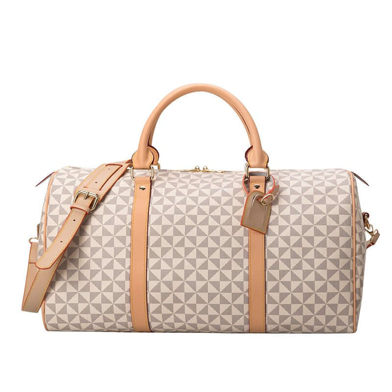 Reistas Leer Heren Weekendtas Handbagage Vintage met Schouderriem Bruin Beige Zwart Sporttas Reisbagage | Sulvida