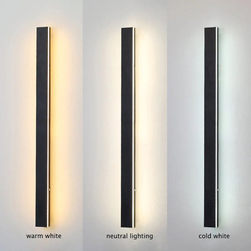 Lineaire buitenwandlamp LED IP65 waterdicht zwart metaal acryl tuinverlichting moderne gevelverlichting | Sulvida