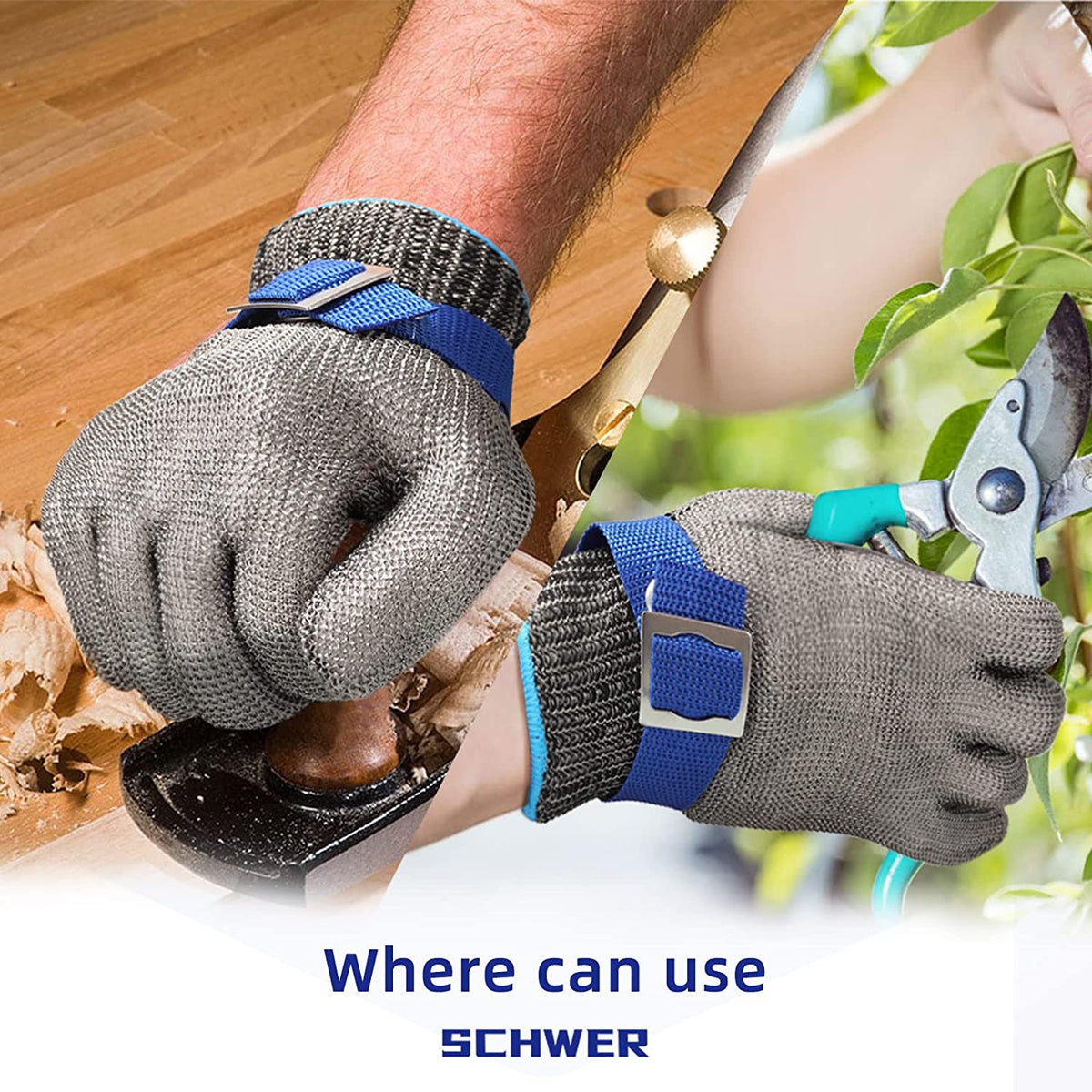 Anti-snij handschoenen RVS vleesverwerking veiligheid keuken en visserij beschermende werk snijbestendige handschoenen | Sulvida
