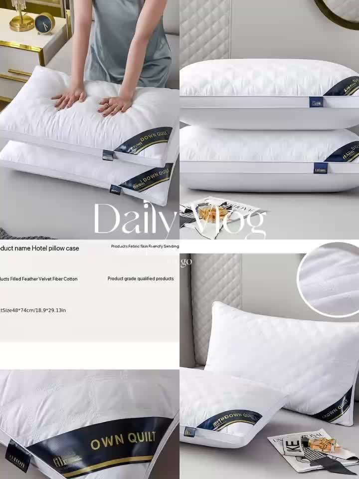 Slaapkussens Hypoallergeen Set van 2 Kussens 60x60 cm Ademend Matras Hoofdkussen Hotelslaap Microvezel | Sulvida