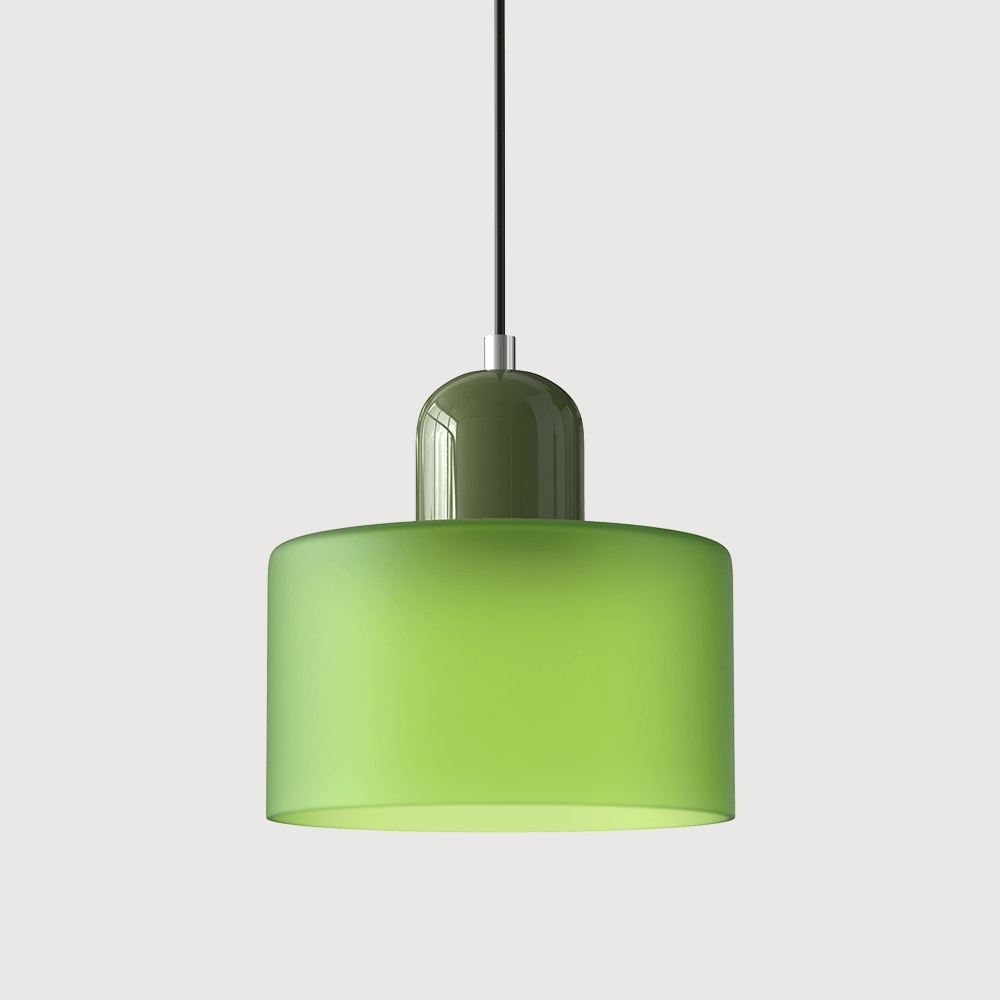 Glazen Hanglamp Bauhaus Stijl E27 Fitting Gekleurde Kap Eetkamer Interieur Designverlichting Woonkamer | Sulvida