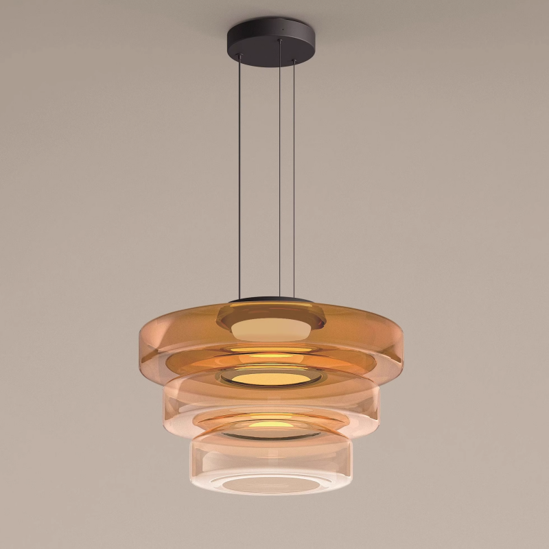 Glazen Hanglamp Bolvorm Minimalistisch Design Eetkamer Woonkamer Keuken Modern Interieur Amber Groen Grijs | Sulvida